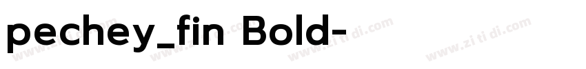 pechey_fin Bold字体转换